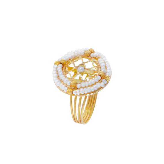 Al Sulaiman Jewellers 21K Gold Ring with Pearl