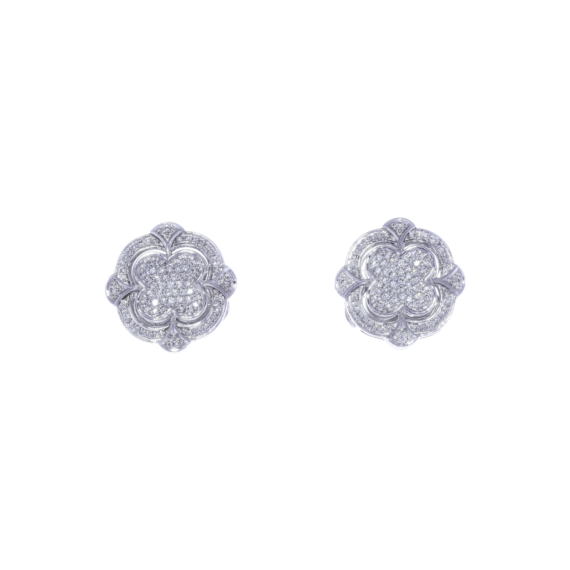 Al Sulaiman Jewellers 18K Diamond Silver Cufflinks