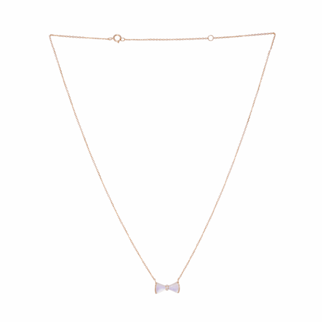 Al Sulaiman Jewellers 18k Diamond Ribbon Pendant Necklace