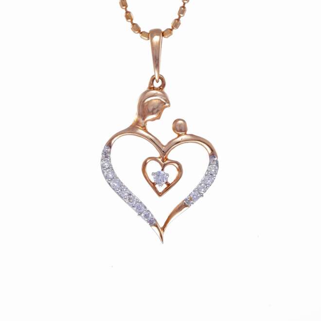 Al Sulaiman Jewellers i18K Diamond Heart Pendant