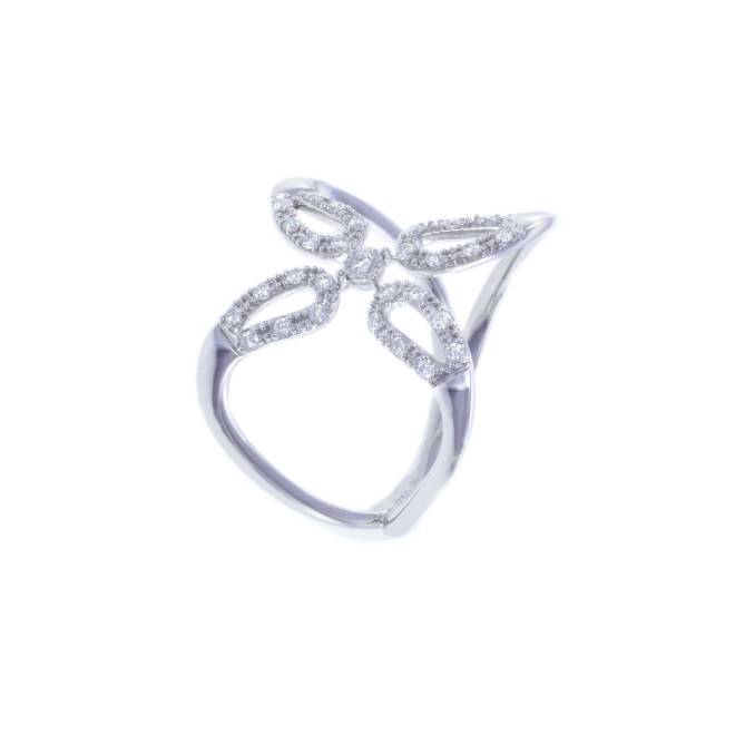 Al Sulaiman Jewellers 18K White Diamond Ring