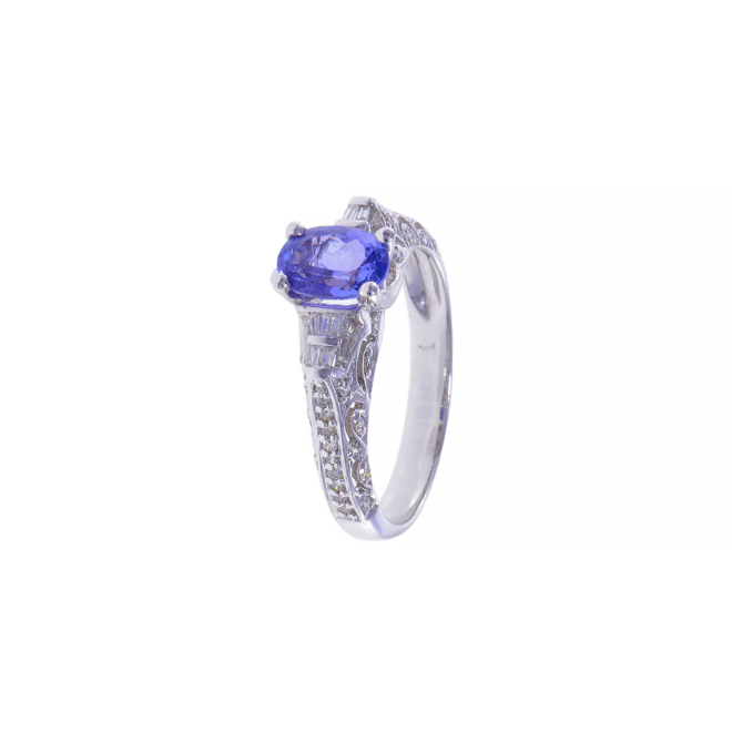 Al Sulaiman Jewellers 18K Iolite Diamond Ring
