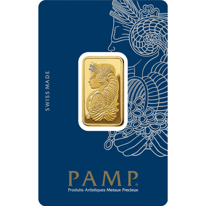 1/2 oz 999.9 Lady Fortuna Pamp Gold Minted Bar