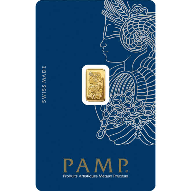 1g 999.9 Lady Fortuna Pamp Gold Minted Bar