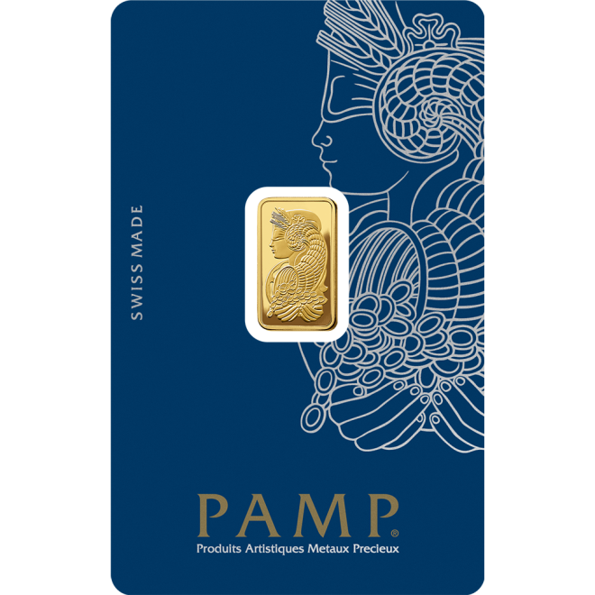 2.50g 999.9 Lady Fortuna Pamp Gold Minted Bar
