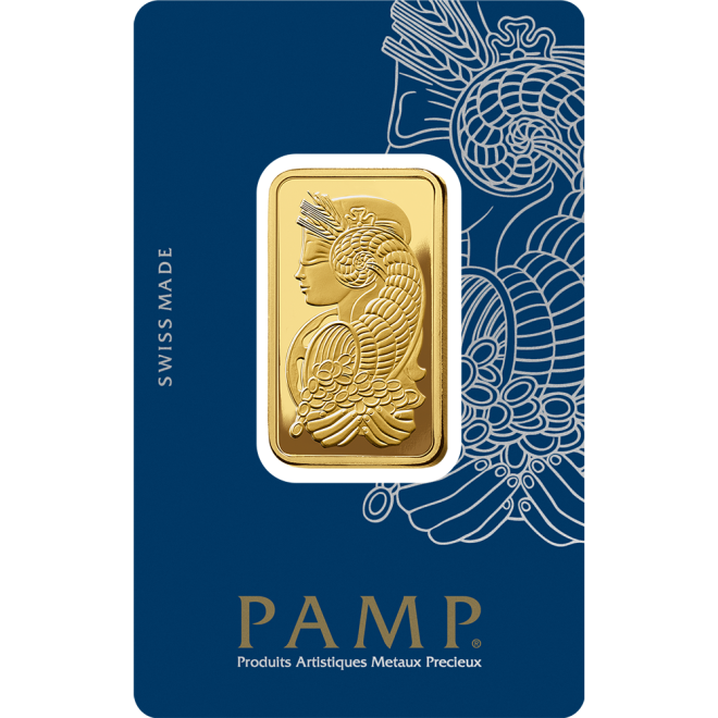 2 Tolas 999.9 Lady Fortuna Pamp Gold Minted Bar