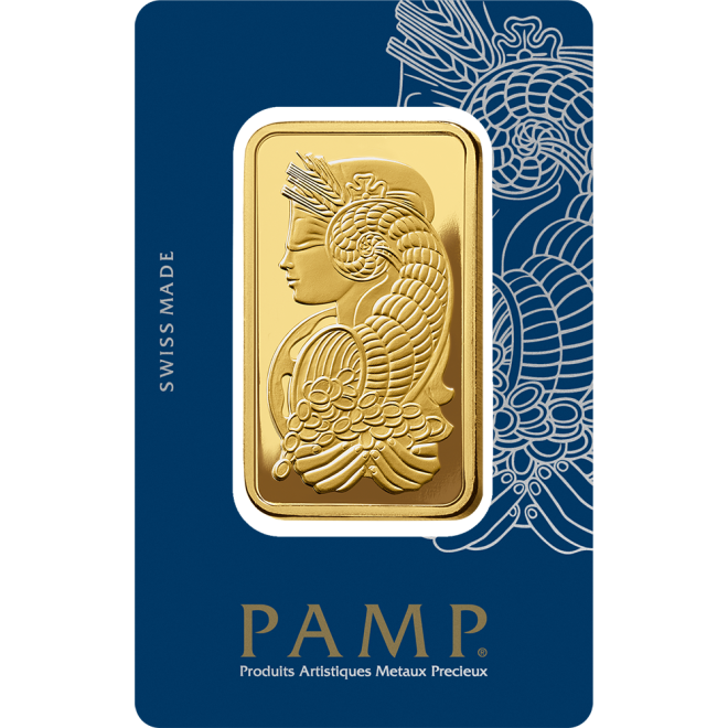 100g 999.9 Lady Fortuna Pamp Gold Minted Bar